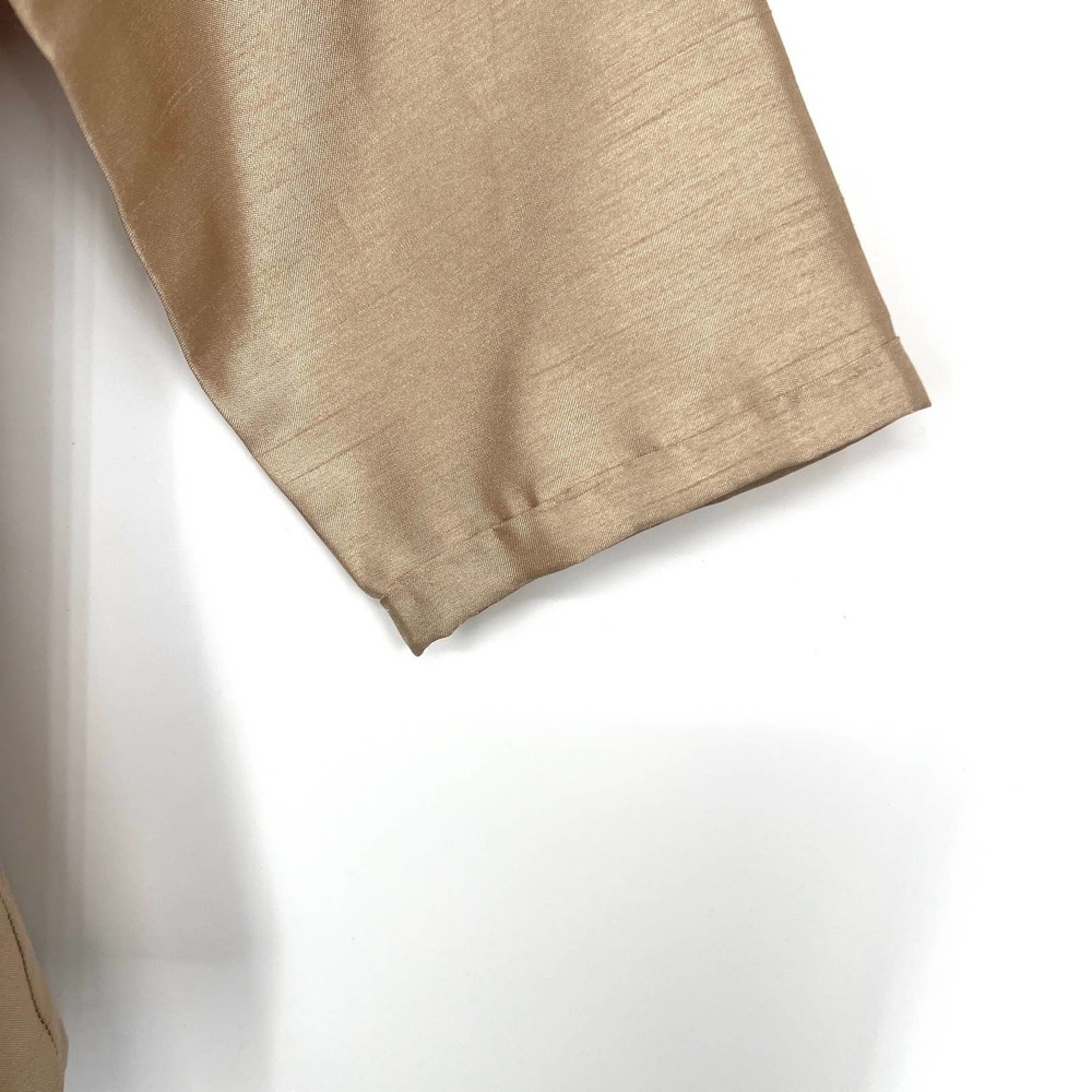 JM Collection Womens Size 6P Petite Gold Wrap Formal Blouse Shirt Top Elegant - Picture 5 of 8